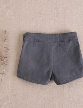 Short Dadaty Botones Laterales Gris Para Bebè