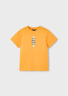 Camiseta Mayoral Patín Naranja Para Niño