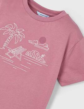 Camiseta Mayoral Palmeras Rosa Para Niño