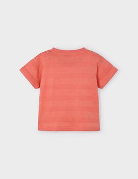 Camiseta Mayoral Rayas Naranja Para Niño