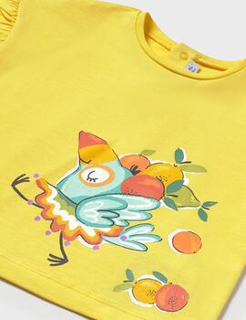 Camiseta Mayoral Pajaro Amarillo Para Bebé