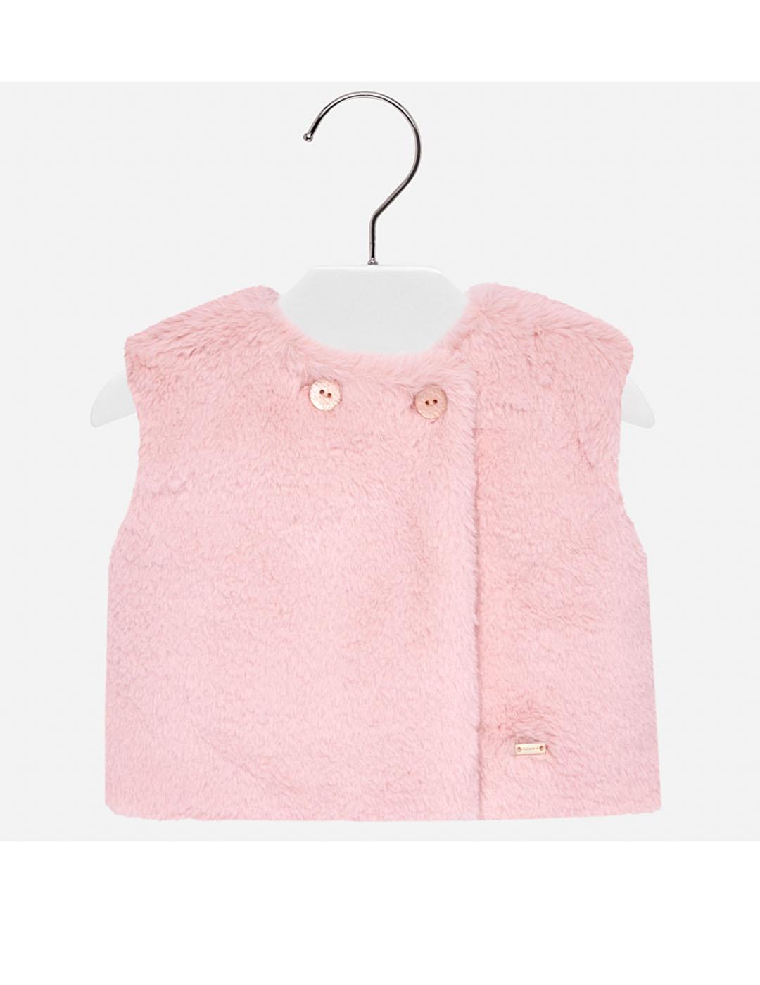 Chaleco Pelo Rosa Bebe Niña Mayoral