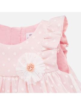 Vestido Mayoral Tul Plumeti Rosa Para Bebe Niña